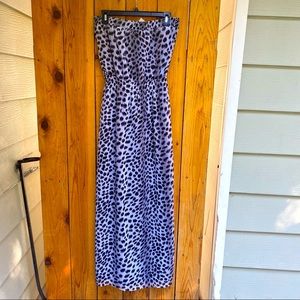 Love Ady Animal Print Strapless Maxi Dress NWT